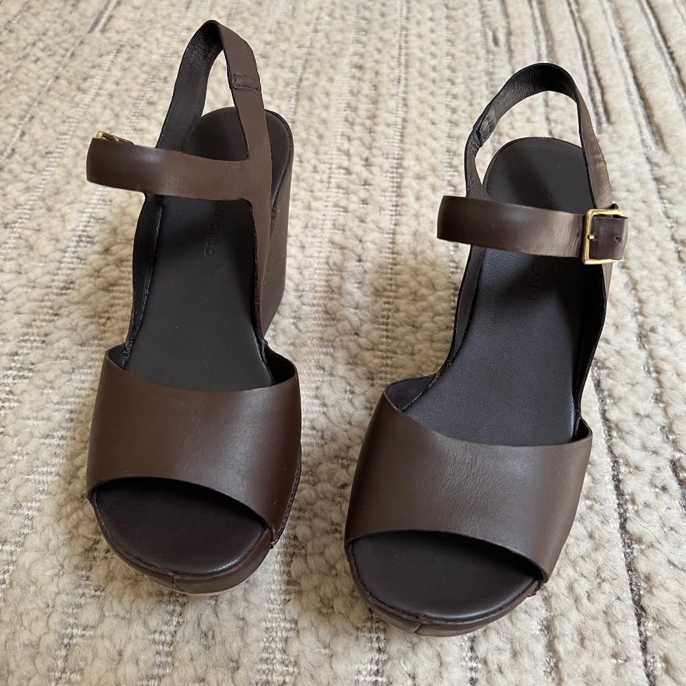Roberto del Carlo platform slingback sandals